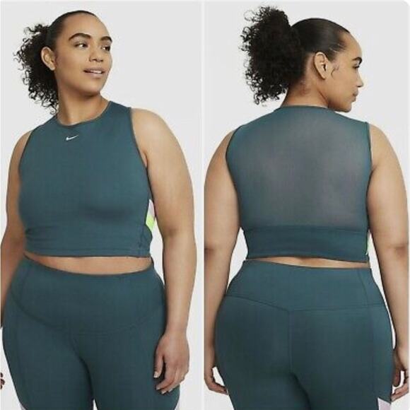 Nike - NWT Colorblock Workout Cropped Tank - Picture 1 of 11